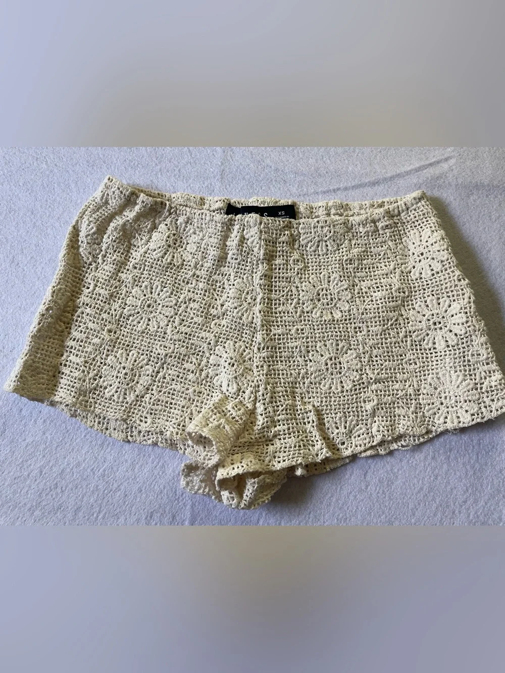 Lioness Cream Crochet Lace Shorts
